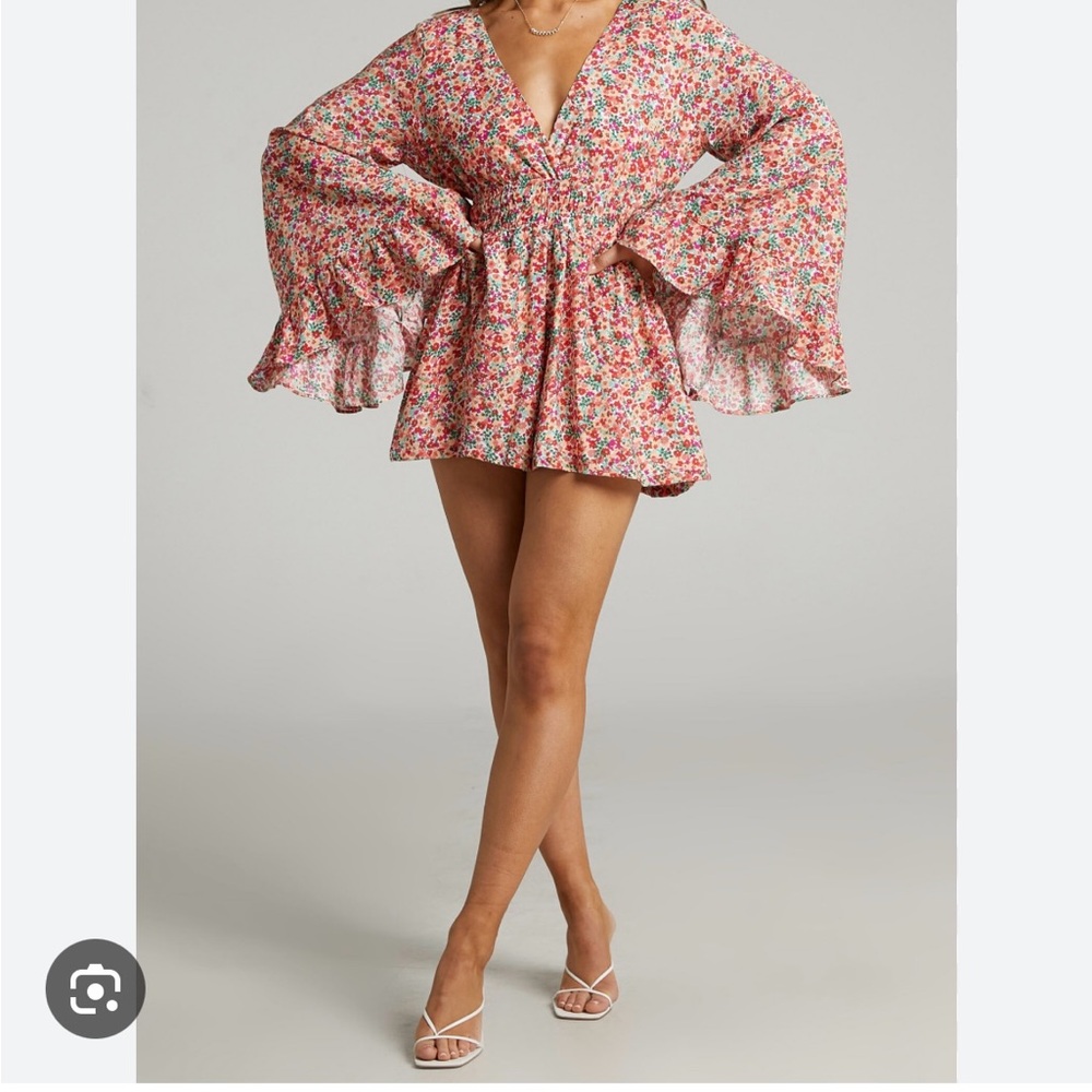 Showpo Vibrant Floral V-Neck Dress